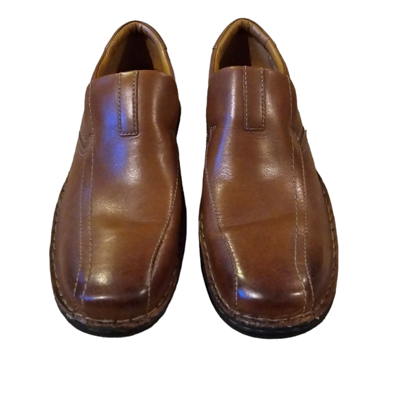 Men's Clarks Soft Cushion with Ortholite Size 8.5 Escalade Brown Excellent Cond - Picture 3 of 6